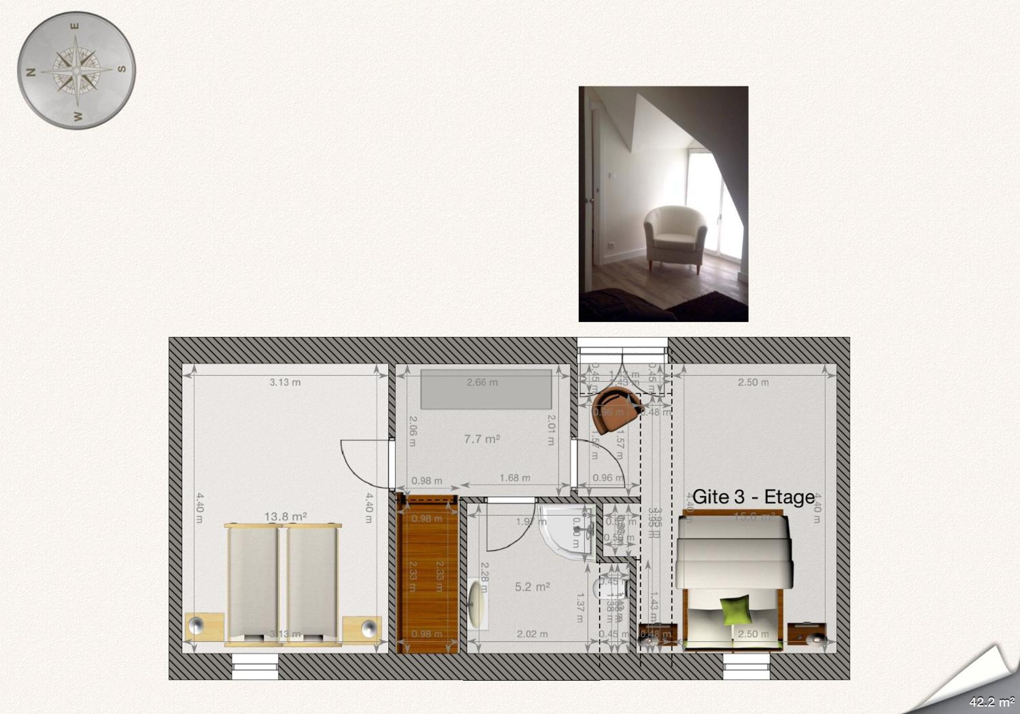 Monein B&B Au Moulin 1771 חדר תמונה